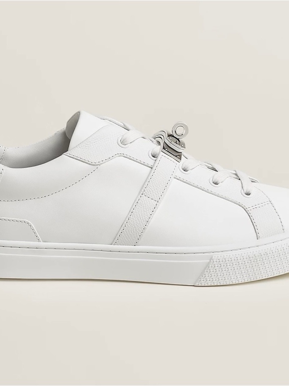 BRAND NEW! Hermes Day Sneaker. White perforated leather. Size: EU 39/US 8.5. - Picture 12 of 14